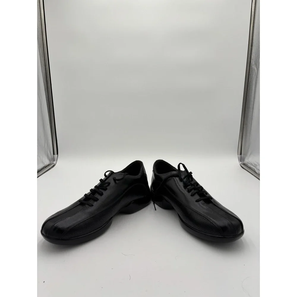 AETREX Men's G680M PERFORATED Oxord BLACK LEATHER Lace-Up SHOES Size 10.5 New